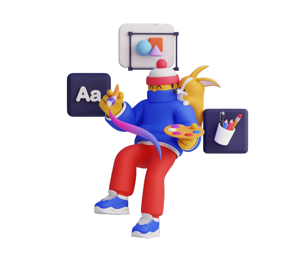 3d-painter-woman